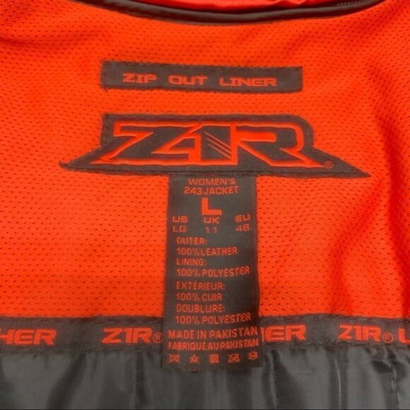 ❤️ NWT Z-1R 243 Leather Moto Jacket Black Zip Out Liner Motorcycle - Picture 9 of 16